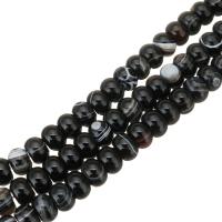 Natural Black Agate Beads, Abacus, durable & fashion jewelry & faceted, black Approx 1.5mm Inch 