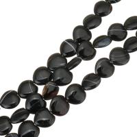 Natural Black Agate Beads, Heart, durable & faceted Approx 1mm Inch 