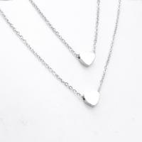Stainless Steel Jewelry Necklace, fashion jewelry, silver color Approx 45 cm 