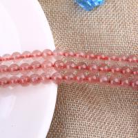 Strawberry Quartz Perle, rund, poliert, DIY & verschiedene Größen vorhanden, keine, verkauft von Strang