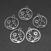 Stainless Steel Flower Pendant, 304 Stainless Steel, DIY, original color Approx 1.2mm 
