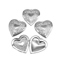 304 Stainless Steel Locket Pendant, Heart, DIY, original color Approx 2mm, Inner Approx 