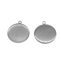 Stainless Steel Pendant Setting, 304 Stainless Steel, DIY original color 