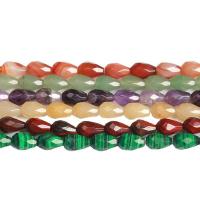 Mixed Gemstone Beads, Teardrop, polished  & faceted 