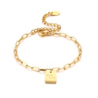 Stainless Steel Charm Bracelet, fashion jewelry & for woman, gold 