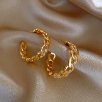 Zinc Alloy Hoop Earring, fashion jewelry, golden 