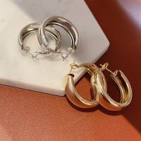 Zinc Alloy Hoop Earring, fashion jewelry 