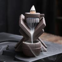 Incense Smoke Flow Backflow Holder Ceramic Incense Burner, Porcelain, plated, for home and office & durable 