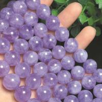 Perles améthystes Naturelles, améthyste, Rond, poli, DIY & normes différentes pour le choix, violet, Vendu par brin