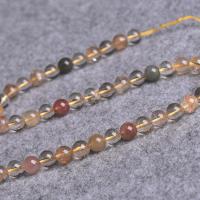 Rutilquarz Perlen, Rutilated Quarz, rund, DIY & verschiedene Größen vorhanden, verkauft von Strang