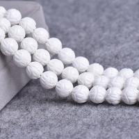 Natural White Shell Beads, Round, anoint, DIY & carved purple 