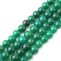 Natürliche grüne Achat Perlen, Grüner Achat, rund, Salben, DIY & verschiedene Größen vorhanden, grün, verkauft von Strang