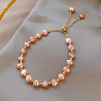 Zink Legierung Perlen Armbänder, Zinklegierung, mit Perlen, Einstellbar & Modeschmuck, keine, 23X0.7CM, verkauft von Strang