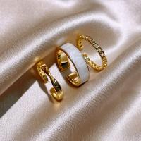 Zinc Alloy Ring Set, three pieces & fashion jewelry, golden 