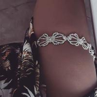 Zinc Alloy Anklet, fashion jewelry & with rhinestone 