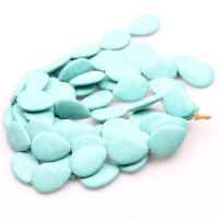 Synthetic Turquoise Beads, Synthetic Blue Turquoise, Teardrop, polished, DIY, dark green 