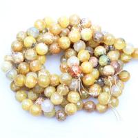 Natural Fire Agate Beads, Round, polished, DIY & faceted, yellow 