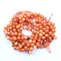Natural Lace Agate Beads, Round, polished, DIY, red, 12mm 