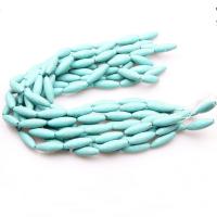 Synthetic Turquoise Beads, Synthetic Blue Turquoise, Drum, polished, DIY 