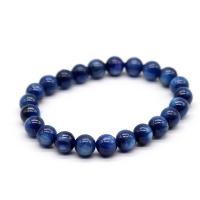 Quartz Bracelets, Kyanite, Round, for woman, blue, 8mm .2 Inch 