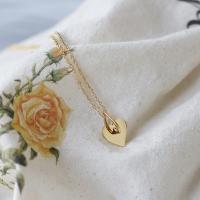 Titanium Steel Jewelry Necklace, fashion jewelry, gold 41.5+6cm 