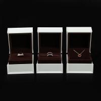 Multifunctional Jewelry Box, Velveteen, Square white 