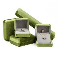 Multifunctional Jewelry Box, Corduroy, with Iron grass green 
