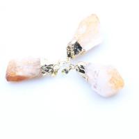 Pendentifs quartz naturel, perles de citrine, DIY, Jaune Vendu par PC