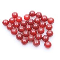 Red Agate Half Hole Bead, Round, polished, DIY, red, 12mm 