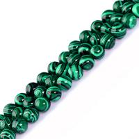 Natürliche Malachit Perlen, rund, poliert, DIY & verschiedene Größen vorhanden, grün, verkauft von Strang