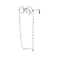 Brass Glasses Chain, with Resin, plated, durable & anti-skidding & for woman .55 Inch 