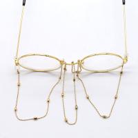 Messing Brillenkette, plattiert, nachhaltiges & Anti-Skidding, keine, Länge:27.55 ZollInch, verkauft von Strang