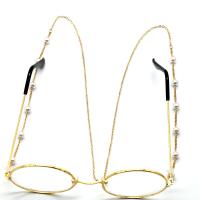 Messing Brillenkette, mit Kunststoff Perlen, plattiert, nachhaltiges & Anti-Skidding, keine, Länge:27.55 ZollInch, verkauft von Strang