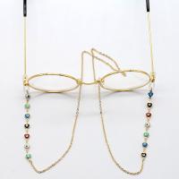 Messing Brillenkette, mit Harz, plattiert, nachhaltiges & Anti-Skidding, keine, Länge:27.55 ZollInch, verkauft von Strang