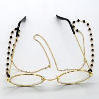 Brass Glasses Chain, with Resin, plated, durable & anti-skidding .55 Inch 
