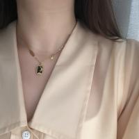 Titanium Steel Jewelry Necklace, fashion jewelry & for woman, golden 8.3mmuff0c 39+5cm 