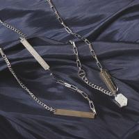 Titanium Steel Jewelry Necklace, fashion jewelry & for woman 40+5cm  46+6cm 