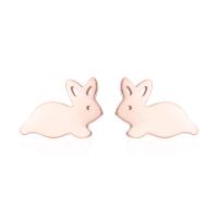 Stainless Steel Stud Earring, Rabbit, fashion jewelry & for woman 