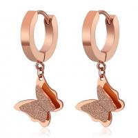 Huggie Hoop Drop Earring, Stainless Steel, fashion jewelry & for woman 