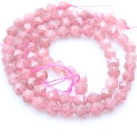 Strawberry Quartz Beads, polished, durable & DIY & faceted, pink 