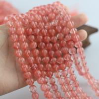 Cherry Quartz Bead, Round, polished, durable & DIY pink 