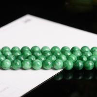 Green Calcedony Beads, Round, polished, durable & DIY green 