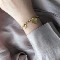 Titanium Steel Bracelet & Bangle, fashion jewelry, golden, 15cm  1.5cm  M 