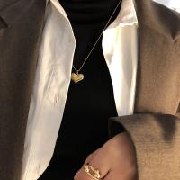Titanium Steel Jewelry Necklace, fashion jewelry, golden 51+5CM 