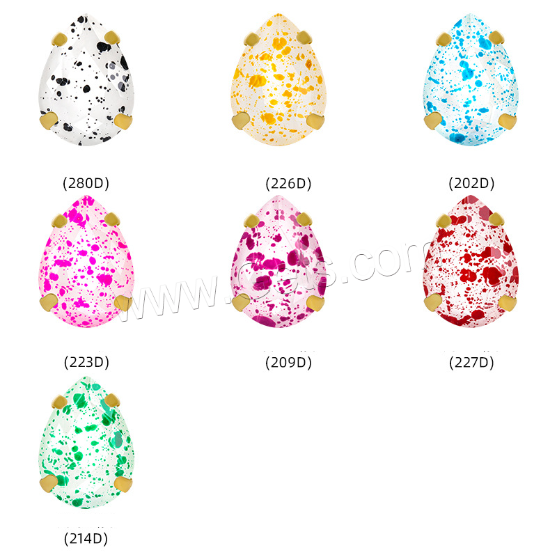 Glass Cabochon, plated, different size for choice, more colors for choice, Sold By PC