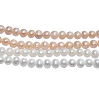 Round Cultured Freshwater Pearl Beads, plated, DIY 8-9mm 