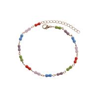 Brass Anklet, with Resin, plated, for woman .26 Inch 