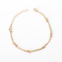 Brass Anklet, plated, for woman .26 Inch 