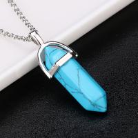 Gemstone Necklaces, Zinc Alloy, with Natural Stone, fashion jewelry 42cm 
