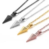 Stainless Steel Jewelry Necklace, arrowhead, plated, Unisex Approx 15.71 Inch 